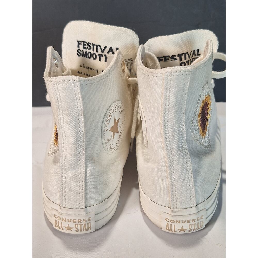 Converse Festival Florals A03514C Egret Light Gold Sunflower Womens 8.5 Mens 6.5 - Picture 10 of 10